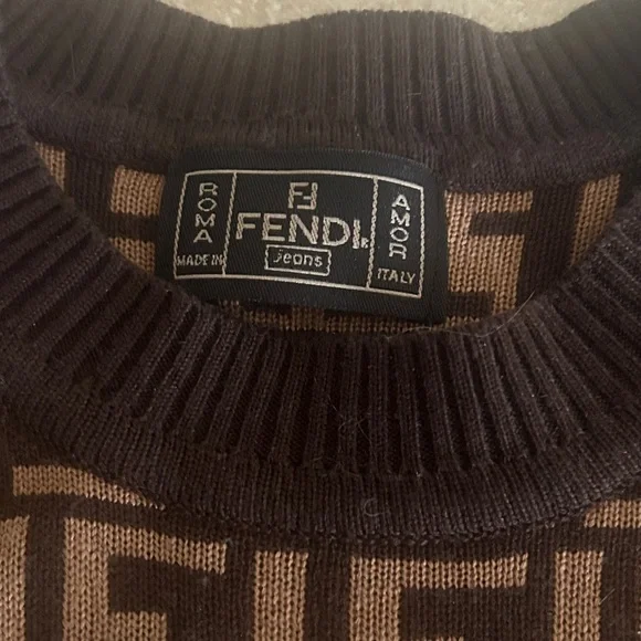 Fendi Women’s vintage brown wool sweater - Picture 3 of 6